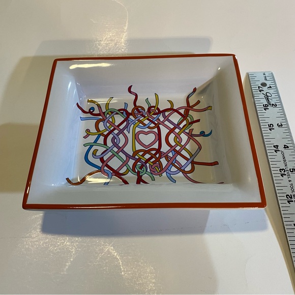 Pottery Barn Hearts and Knots candy dish/trinket tray BSR Valentine, as shown - Picture 2 of 5